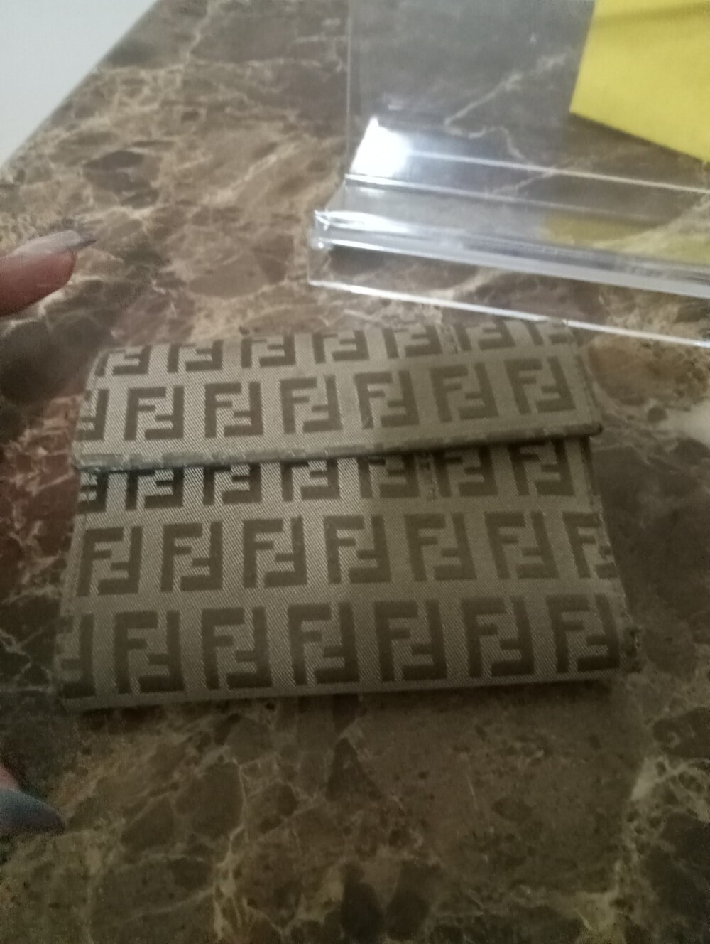 Fendi Beige FF Monogram Wallet EUC - Picture 12 of 16